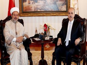 Kurtulmuş Diyanet İşleri Başkanı Görmez'den brifing aldı