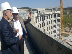 Başkan Özaltun, hastane inşaatında incelemede bulundu