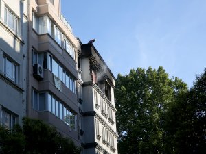 Cihangir'de apartmanda patlama