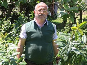 Çevreci taksici ilçesini meyve ağaçlarıyla donattı
