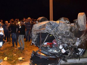 Otomobil havada taklalar attı: 3 yaralı