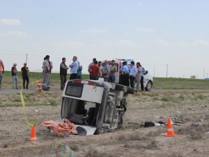 Konya'da kamyonet devrildi: 1 ölü, 1 yaralı