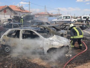 Konya'da 70 araç kül oldu
