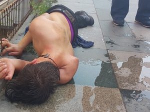 Taksim’de gencin içler acısı hali yürek burktu