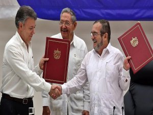 Kolombiya'da hükümet ile FARC arasında ateşkes imzalandı