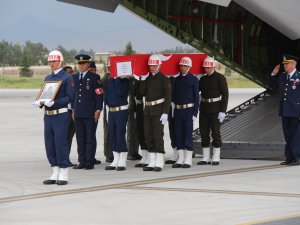 Şehidin naaşı Konya’ya getirildi