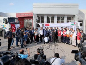 'İyilik gemisi'yle gelen malzemeler Gazze'de