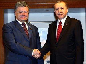 Erdoğan, Ukrayna Devlet Başkanı Poroşenko ile görüştü