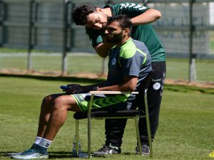 Konyasporlu futbolcular laktat testinden geçti