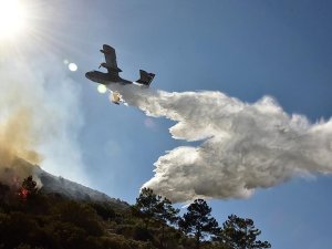 Bodrum'da makilik alanda çıkan yangın kontrol altına alındı