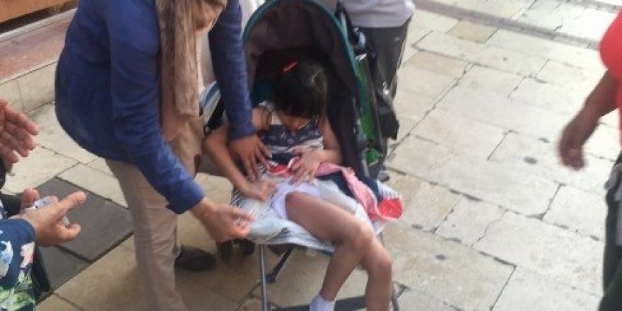 Kuşadası’nda rögara düşen 4 yaşındaki turist çocuk hafif yaralandı