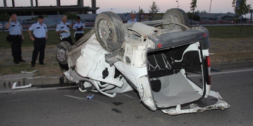 Samsun’da kamyonet takla attı: 1 yaralı