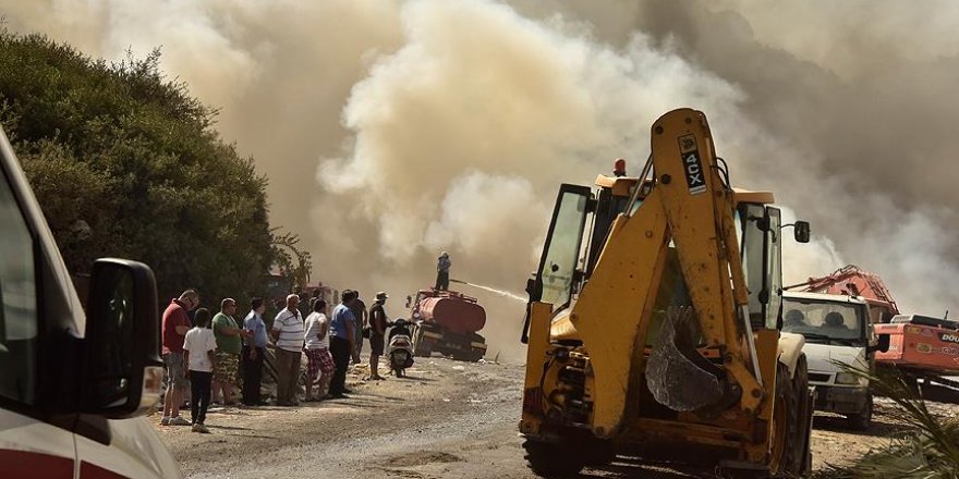 Bodrum'daki çöplük yangını kontrol altına alındı