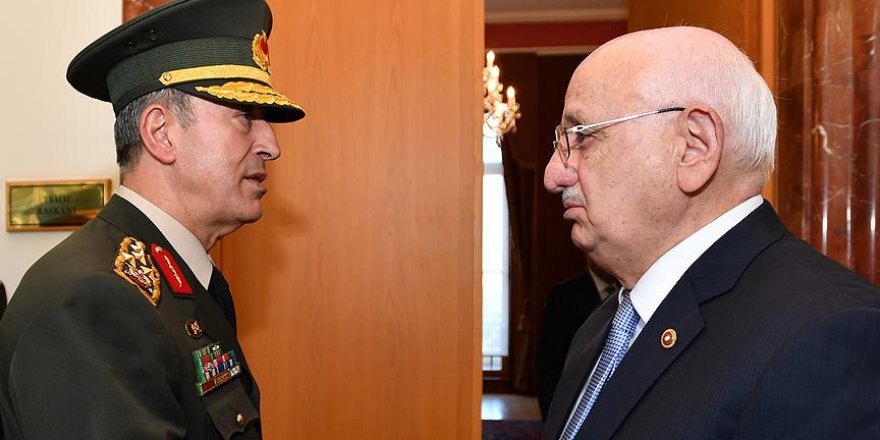 TBMM Başkanı Kahraman, Orgeneral Akar'ı kabul etti