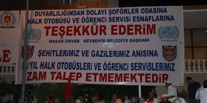 Nevşehir’de bu yıl öğrenci servis ve şehir içi yolcu taşımacılığına zam yok