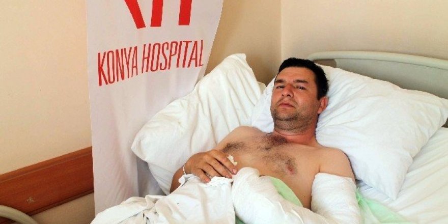 İş kazasında kesilen kolu dikildi