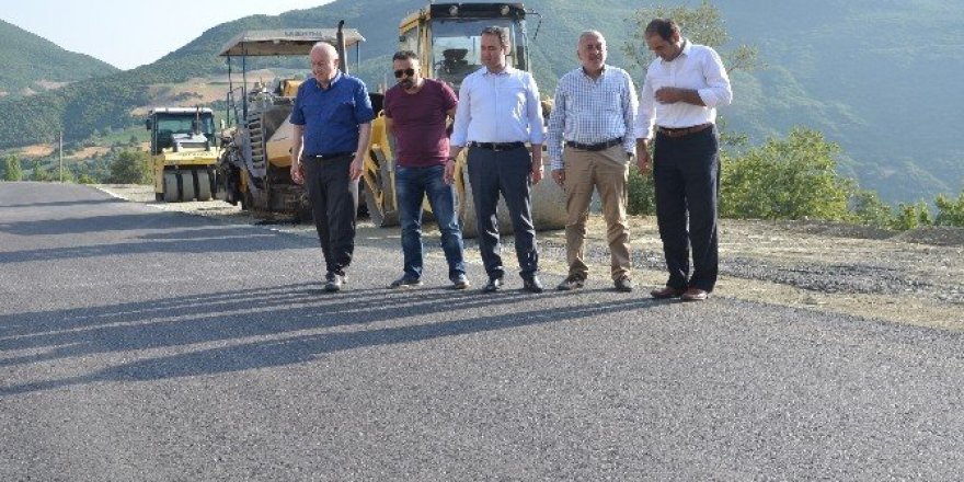 Ballıca Mağarası yolunda asfalt çalışması