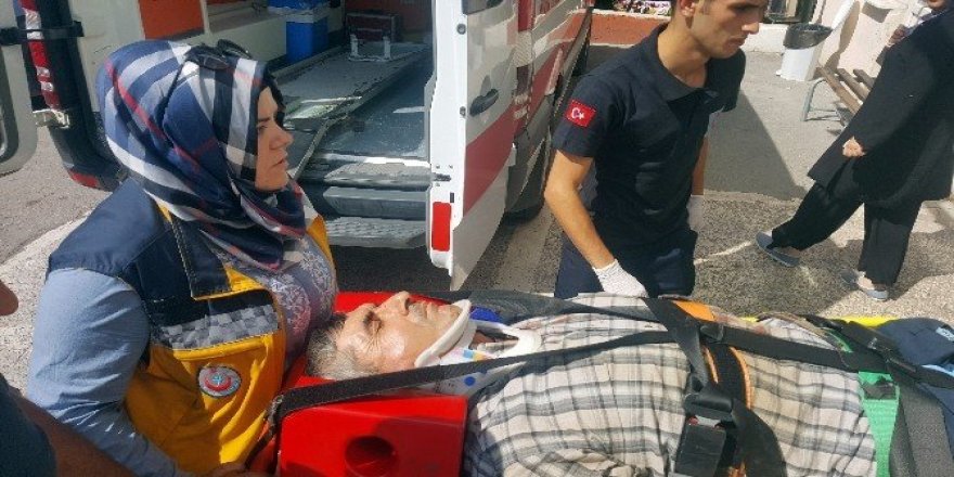 Vincin üzerinden düşen işçi ağır yaralandı
