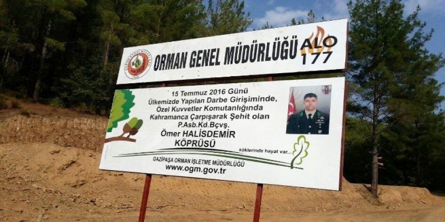 Kahraman Şehit Halisdemir’in ismi köprüde yaşayacak