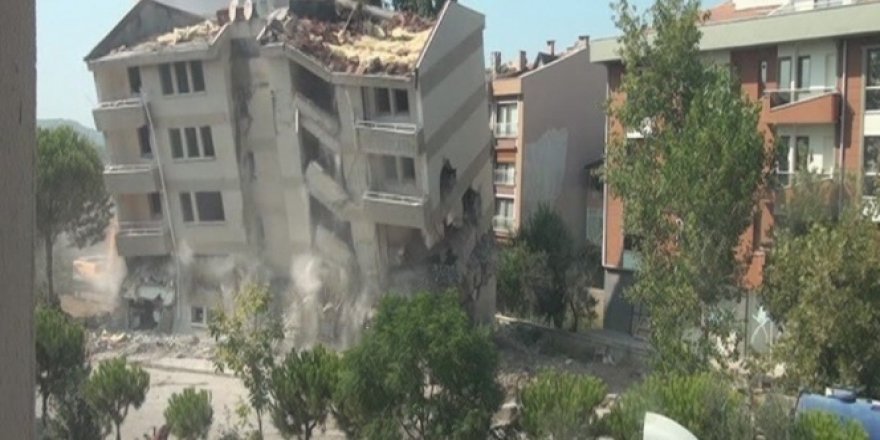 Polis lojmanları işte böyle yıkıldı