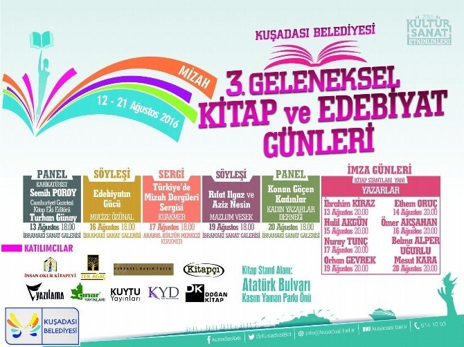 Kuşadası 3. Geleneksel Kitap ve Edebiyat Günleri başlıyor