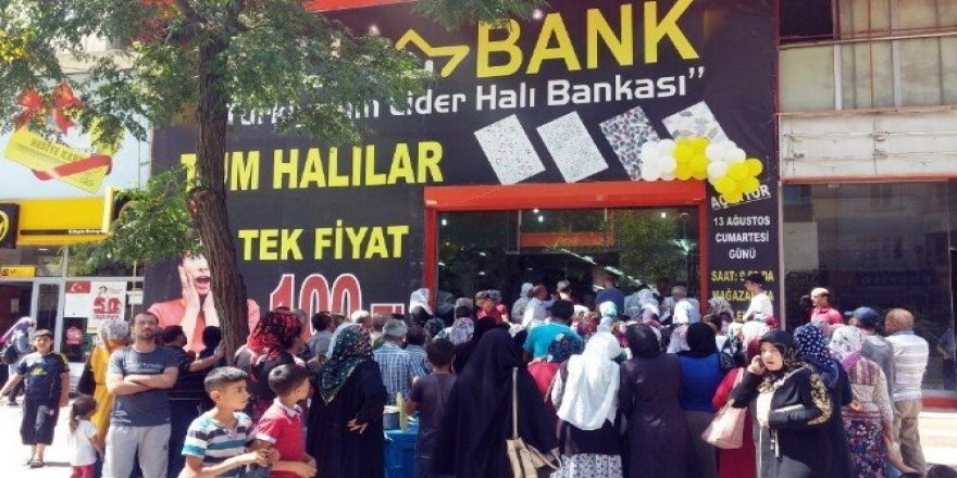 Siirt’te bedava halı izdihamı