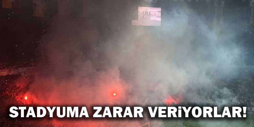 Galatasaray taraftarı Konya Arena'ya zarar veriyor