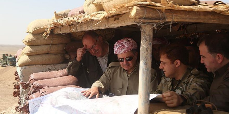 Mesut Barzani Musul'da çatışma bölgesinde