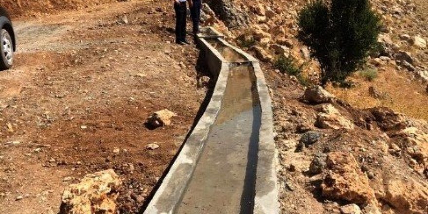 Tut ilçesinde yaban hayvanlarına su oluğu yapıldı