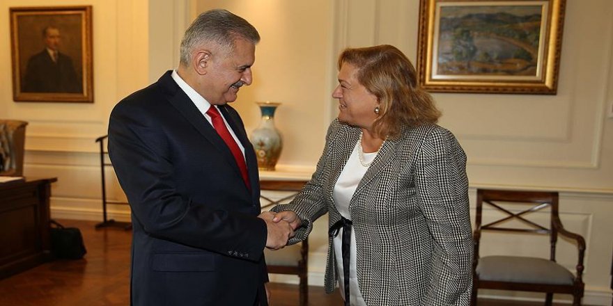 Başbakan Yıldırım, Güler Sabancı'yı kabul etti