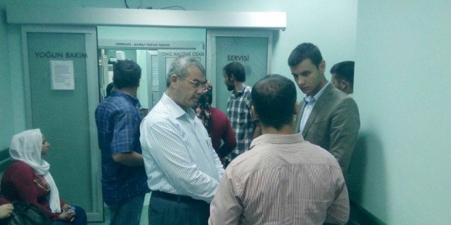 Müftü Coşkun, cami inşaatında yaralanan işçileri ziyaret etti