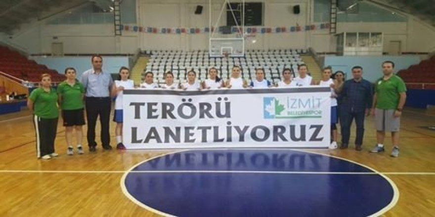 İzmit Belediyespor Kadın Basketbol takımından teröre tepki