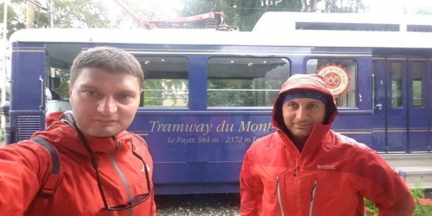 Ordulu dağcılar Mont Blanc yolunda