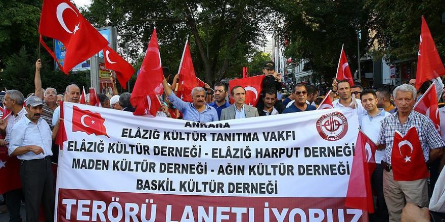 Ankara'daki Elazığlılar terör saldırısını lanetledi