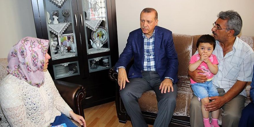 Erdoğan'dan şehit düşen Hüseyin Kısa'nın ailesine ziyaret