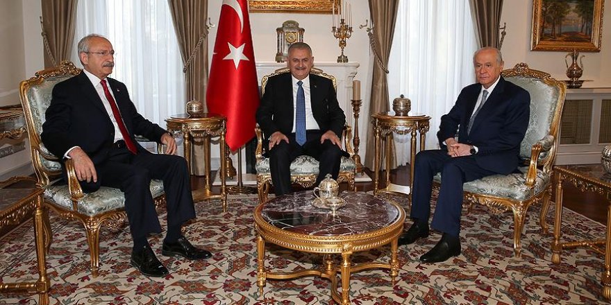 Yıldırım, Kılıçdaroğlu ve Bahçeli görüşmesi 3 saat sürdü