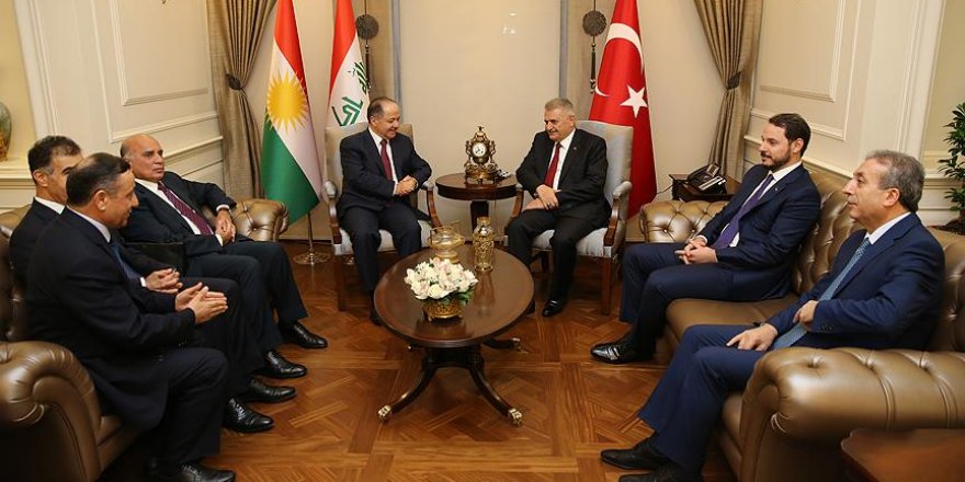 Başbakan Yıldırım IKBY Başkanı Barzani'yi kabul etti