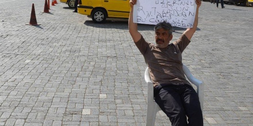 Iğdır’da tek kişilik oturma eylemi