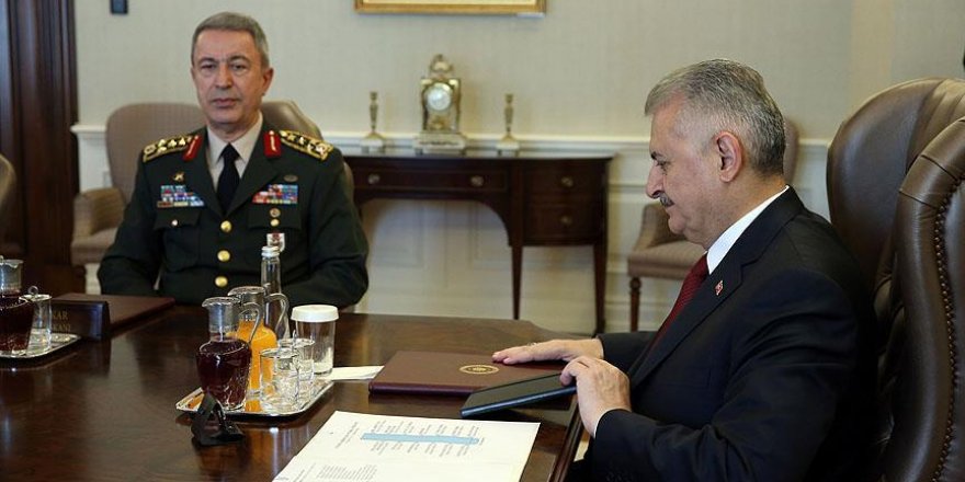 Başbakan Yıldırım Akar ve Fidan'ı kabul edecek