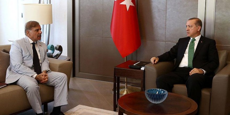 Cumhurbaşkanı Erdoğan Şahbaz Şerif'i kabul etti