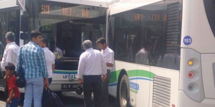 Şanlıurfa’da belediye yolcu otobüsleri çarpıştı