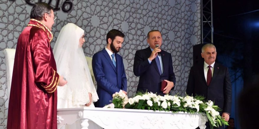 Erdoğan ve Yıldırım nikah şahidi oldu