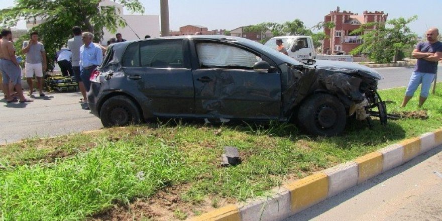 Didim’deki kazada sürücü ölümden döndü