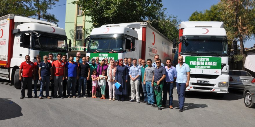 Konya'dan Gazze'ye üç tır yardım eli