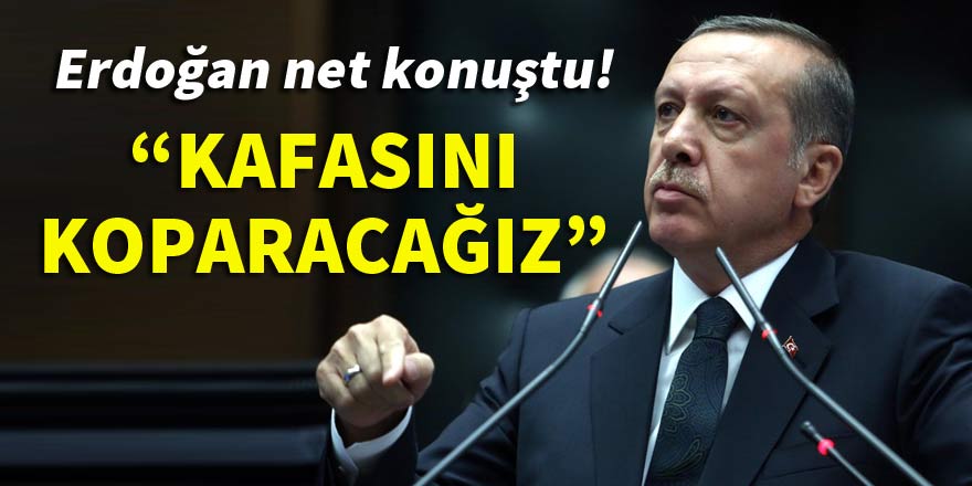 Erdoğan net konuştu! "Kafasını koparacağız"