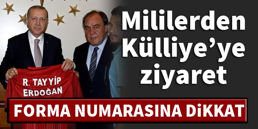 Erdoğan A Milli Takım'ı külliyede kabul etti