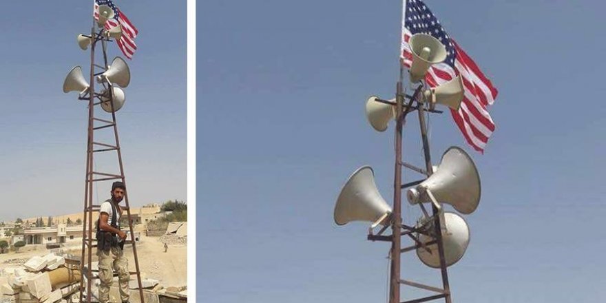 PYD/PKK militanları ABD bayrağını kalkan olarak kullanıyor