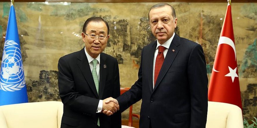 Erdoğan, BM Genel Sekreteri Ban Ki-mun'la görüştü
