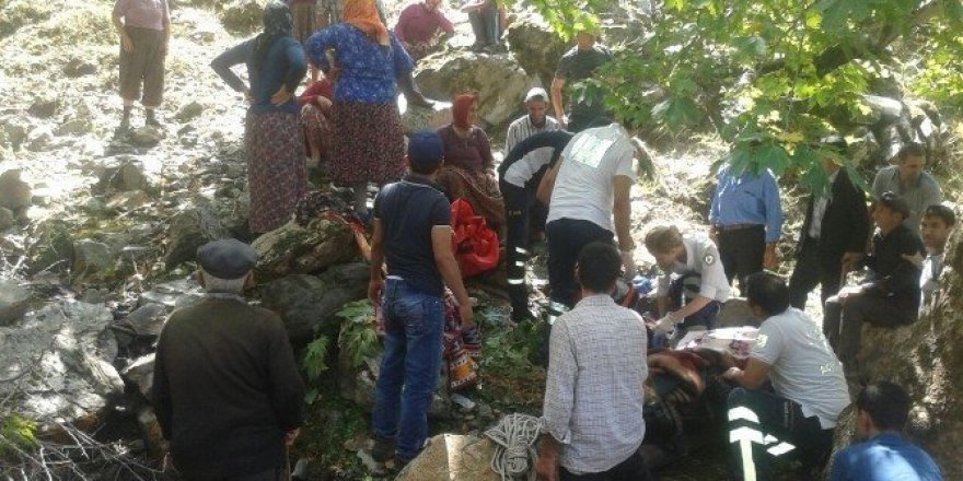 Koyun otlatıyordu, 100 metre yuvarlanarak can verdi