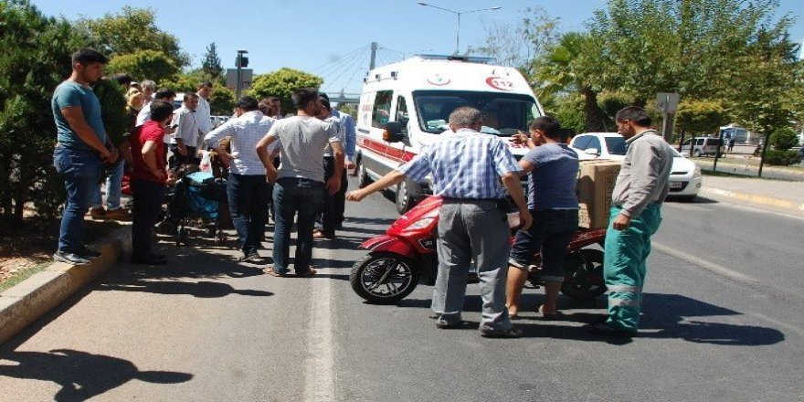 Elektrikli bisikletin çarptı Suriyeli bayan yaralandı